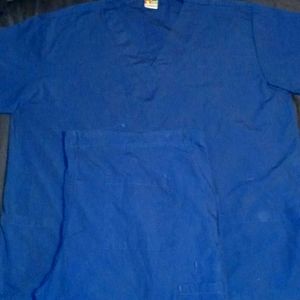 Mens XL Salus Navy Blue Scrubs Top & Bottom